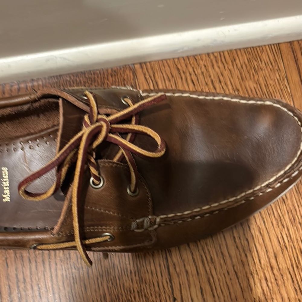 Allen Edmonds Maritime Men's Brown Leather Boat Shoes, size 12 D - Picture 14 of 15